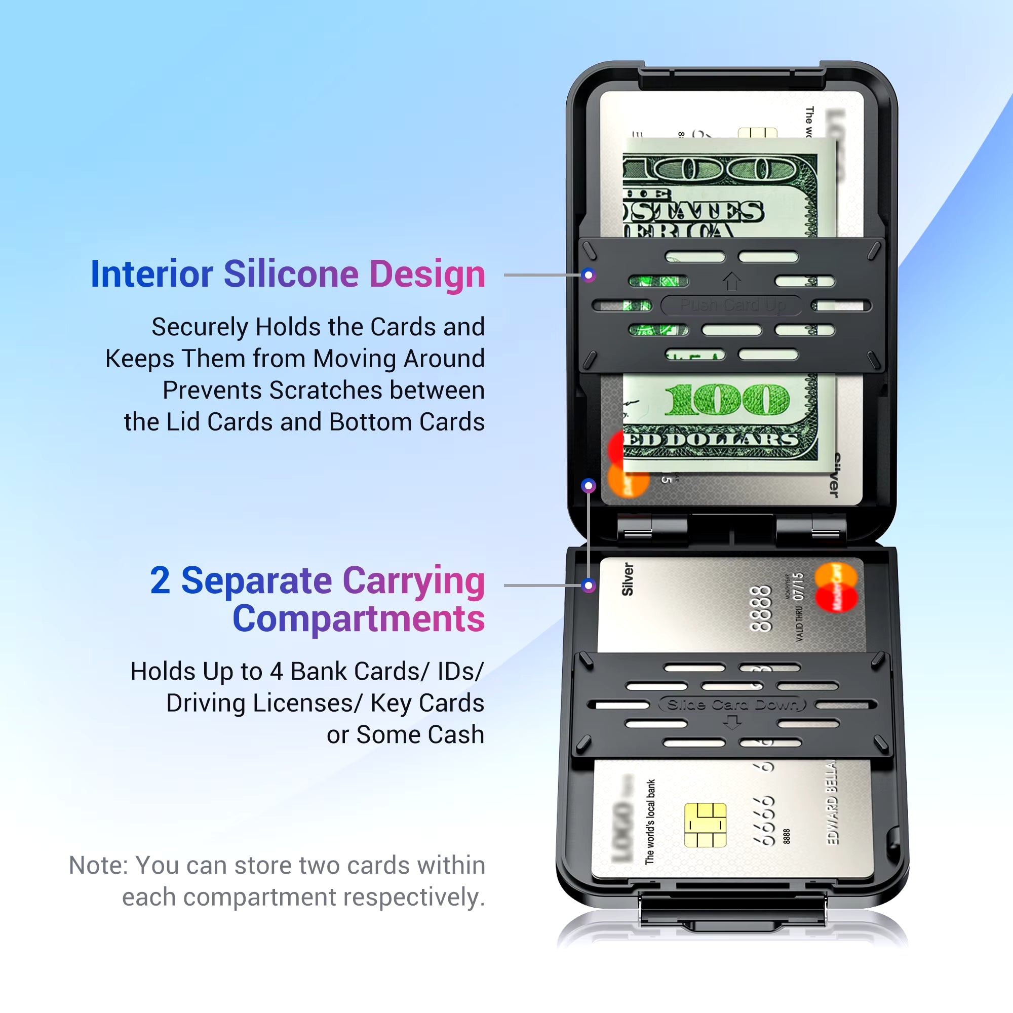 Magnetic Wallet &Card Holder with RFID Blocking Function for Iphone 17 16 15 14 Pro/ Pro Max/13 Pro Max/13 12 Pro Magsafe Wallet